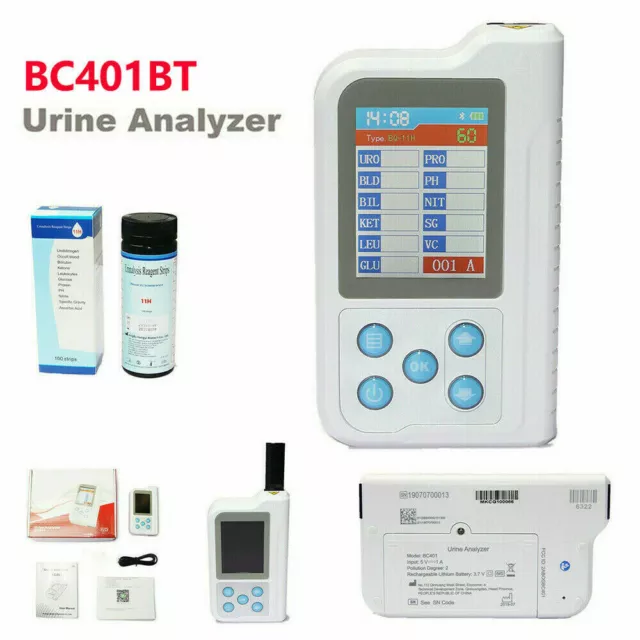 Contec BC401 Bluetooth Tragbarer Urinanalysator 11 Parameter 100pcs Test Strips