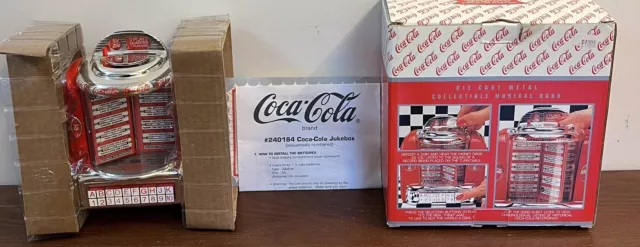 1996 Enesco COCA COLA Diecast Musical Bank Tabletop Jukebox - New/MIB
