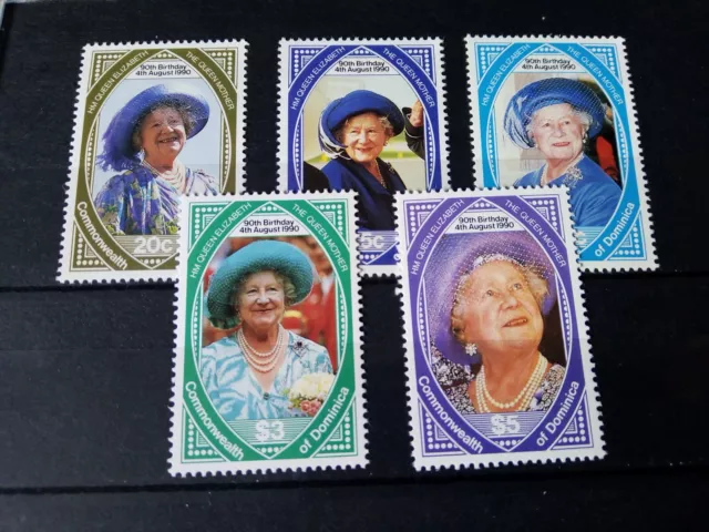 Dominica - The Queen Mothers 90th Birthday - Mint MNH Set