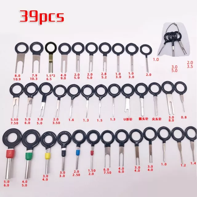 39pcs Kit Outils Retrait Fil Broche Connecteur Sertissage De Câblage Électrique