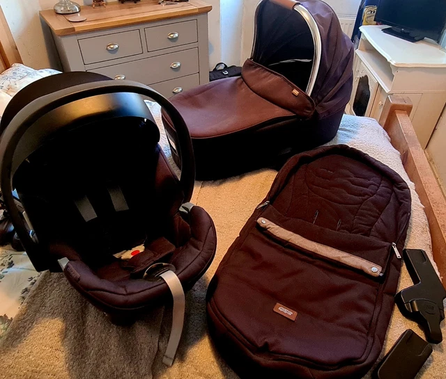 Mamas And Papas Occaro Navy Baby Car Seat Isofix Pram Pushchair Basket EXCELLENT