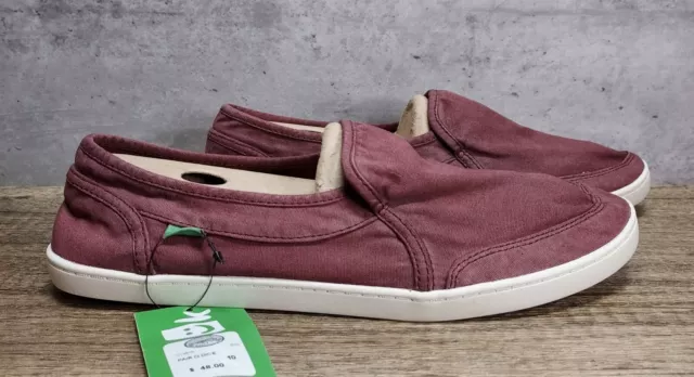 New Sanuk Women's Pair O Dice Canvas Slip-On Sneakers Size 10 M