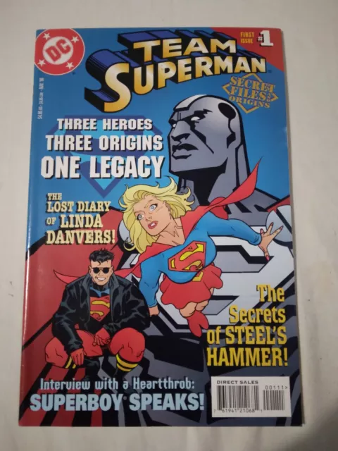 Team Superman Secret Files And Origins 1 Direct Edition DC Comics 1998 Supergirl