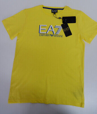 Emporio Armani Boys T-Shirt Age 14 Years Yellow Short Sleeve Top BNWTS