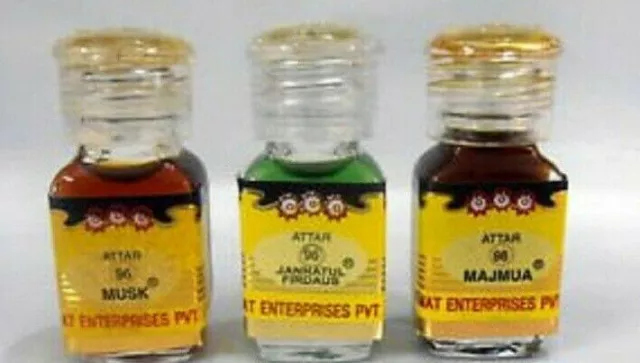 Aceite de perfume Nemat Attar 96 Majmua Musk Jannatual Firdus cada combo de 2,5 ml de 3