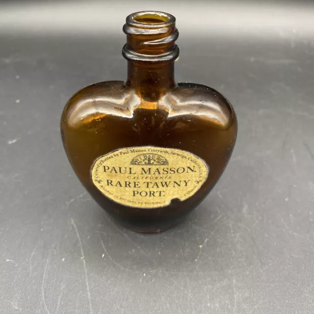 Vintage Paul Masson Rare Tawny Port Airline Bottle 1/10 Pint Glass Bottle