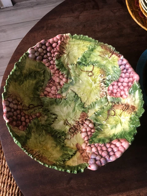 Lot de 4 assiettes en barbotine motif fruits variés - Arts de la table