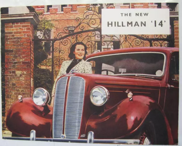 HILLMAN 14 Car Sales Brochure for 1939