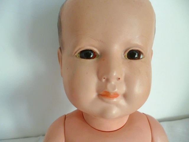 Occasion – Ancienne Poupée Petitcollin Parisette, 60 Cm, Yeux En Verre Riboulants, France