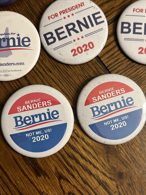 Lot Of 8 Democrat 2020 Bernie Sanders Presidential Political Pins Buttons 4