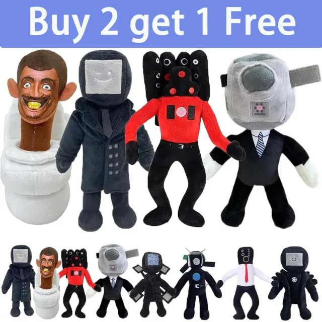 Skibidi Toilet Cameraman TV Man Speaker Man Soft Stuffed Plush Doll Toys Gifts