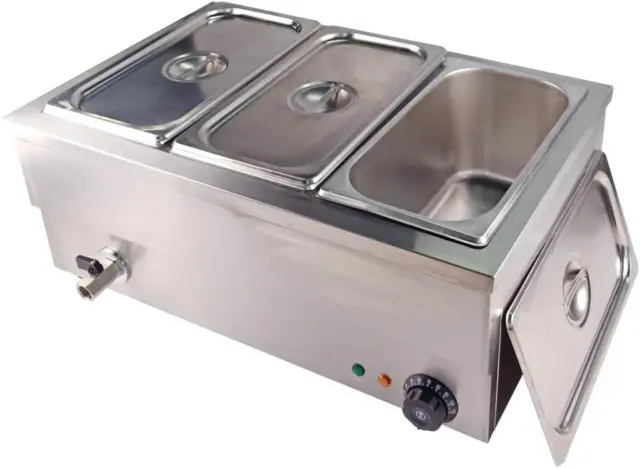 TAIMIKO Commercial Electric Food Warmer Stainless Steel Bain Marie Buffet...