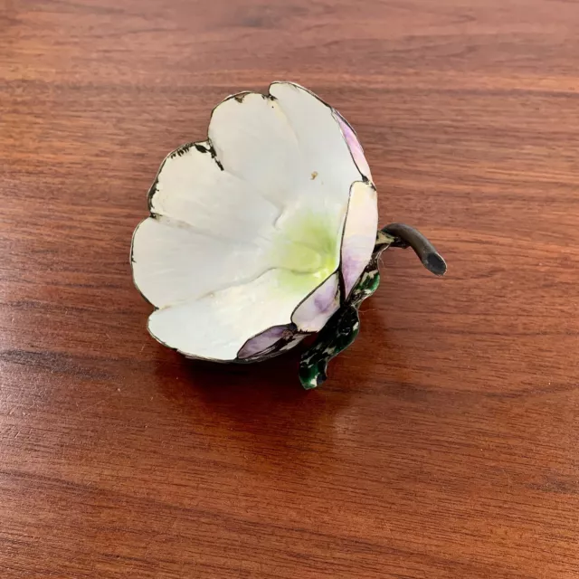 Rare Shiebler Figural Sterling Silver & Colorful Enamel Bowl Flower Form As Is
