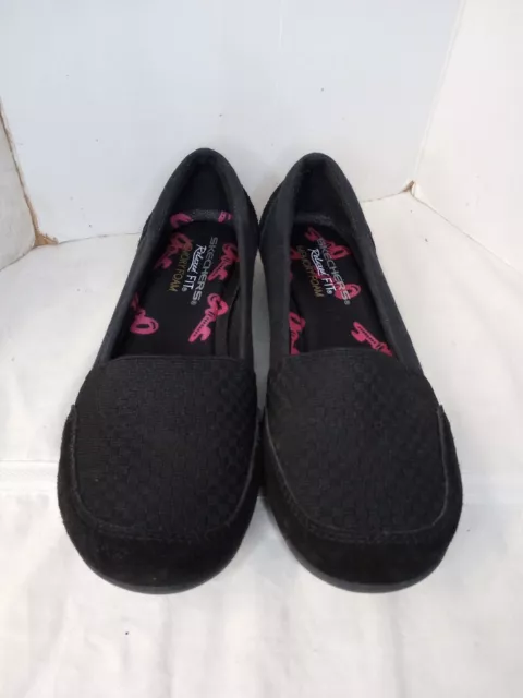 Skechers Relaxed Fit  Slip-On Black Loafers 49069 Shoes Womens Size 6