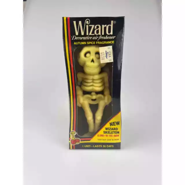 Vintage Wizard Decorative Air Freshener | Halloween Skeleton Retro Spooky Decor