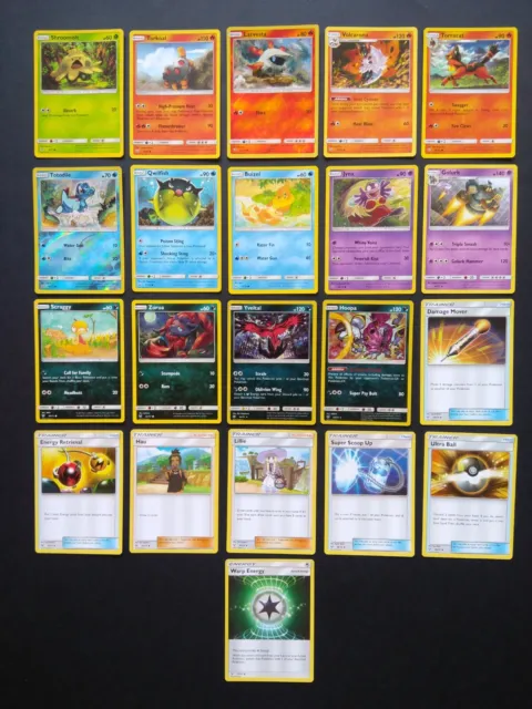XY Shining Legends Pokemon Cards x 21 No Duplicates Inc 2 Rare Holo & 2 Rev Holo