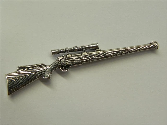Rifle Con Telescopio Rifle Pin de Solapa Pin Button Regalo Arma Nuevo 2