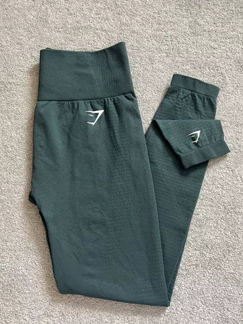 Leggings Gymshark Vital senza cuciture 2.0 verde bosco taglia media marle - NUOVI COME