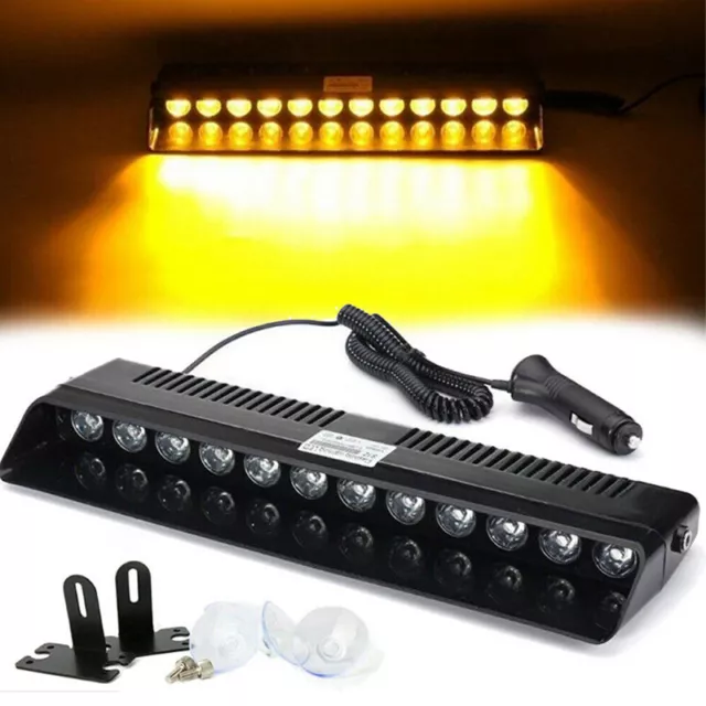 Car Windshield 12 LED Strobe Light Flashing Dash Emergency Warning Lamp AmbSJ F1