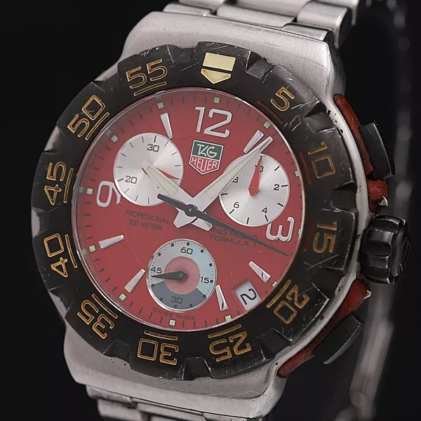TAG Heuer CAC1112 Formula 1 Chronograph Red Dial Men's Swiss Quartz Watch