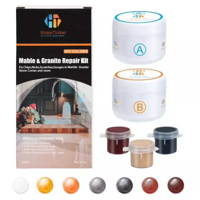 Granite Repair Kit & Marble Repair Kit (Color Match), Quartz Countertop Repai...