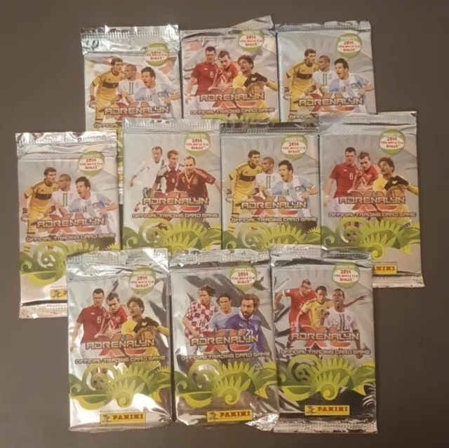 10x Panini Adrenalyn XL Road to WM 2014 FIFA World Cup Brazil Pack Booster