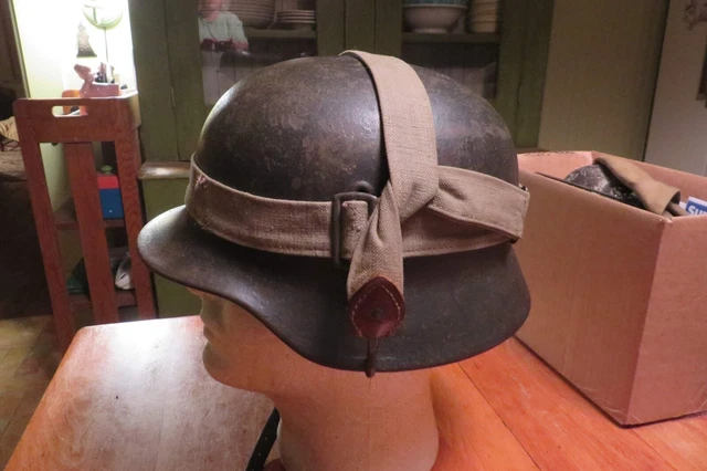 MARCATISSIMA cinghia per Elmo CAMO TEDESCO WW2-Vedi foto nr 1 per esempio utiliz
