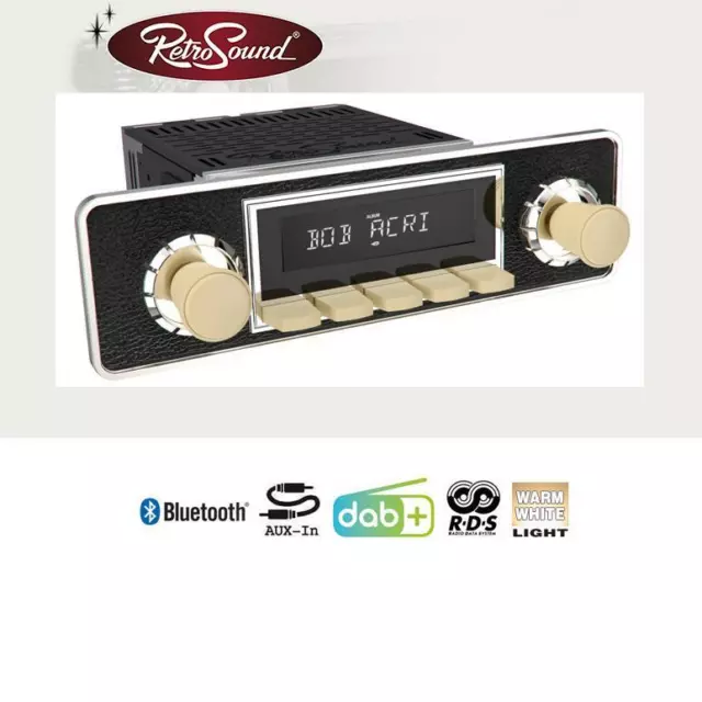 Retrosound RSD-IVORY-1DAB-1 Bluetooth DAB Car Radio Classic Us-Cars Oldsmobil