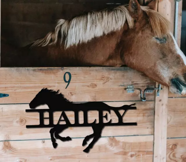 Personalised Horse Pony Stable Door Wall Sign Custom Name Plaque