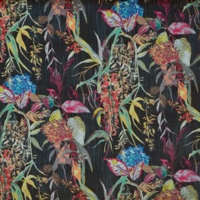 Prestigious Textiles - Botanist - Ebony - Large Fabric Remnant - 33cm x 138cm