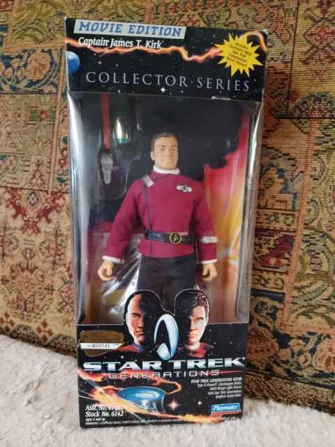 Playmates Star Trek Generations Movie Edition Cpt James T. Kirk Collector Series