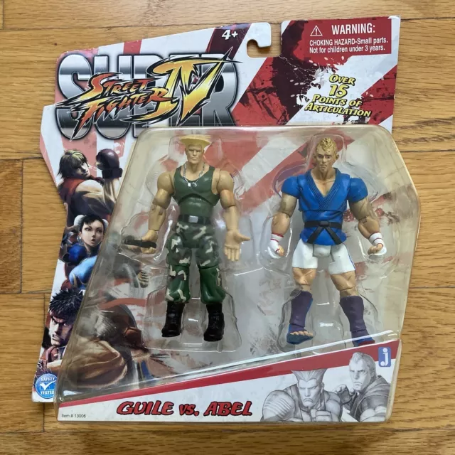 Super Street Fighter IV 4 Guile Vs. Abel Round 1 Action Figure Toys Jazwares NEW