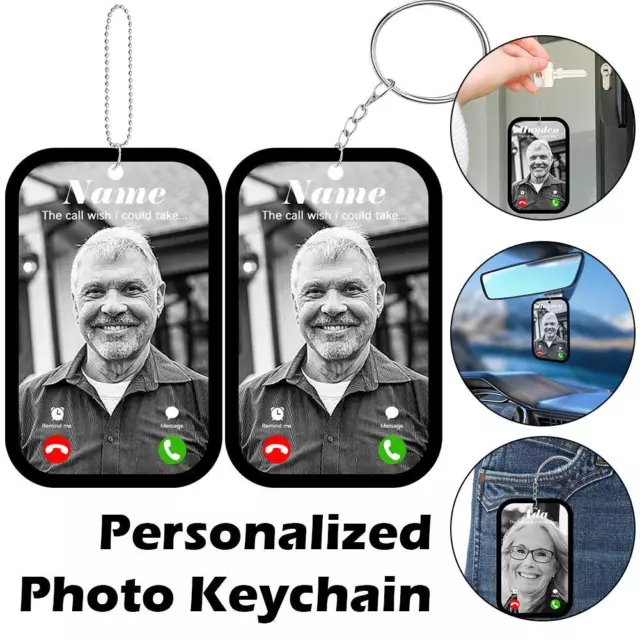 Personalized Photo Keychain The Call I Wish I Could Take Custom Sympathy Gifts