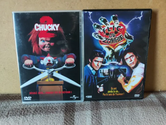 Lot DVD, Chucky 2, Flic Où Zombie, Comédie D'Horreur