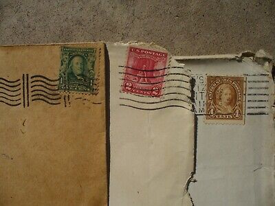 Franklin One Cent Valley Forge Two Cent and Martha Four Cent Stamps on Envelopes