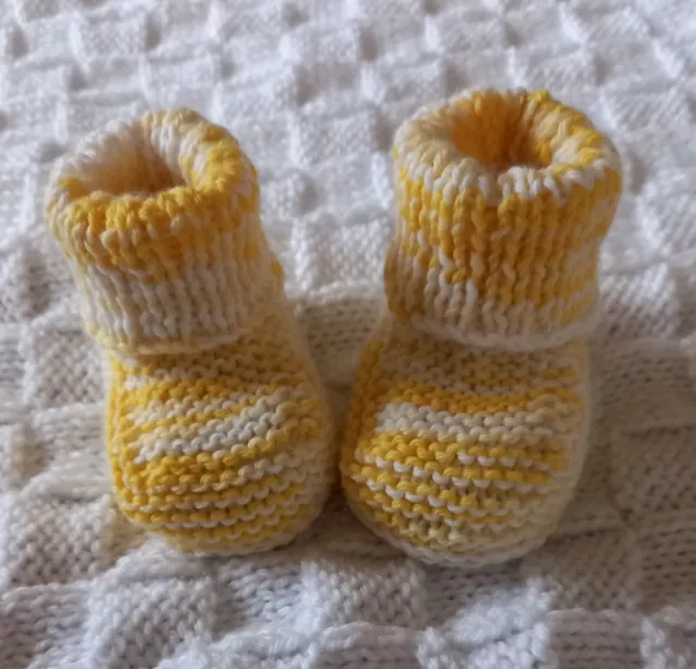 Handmade Booties Baby Knit Reborn /0-3 Months Acrylic New