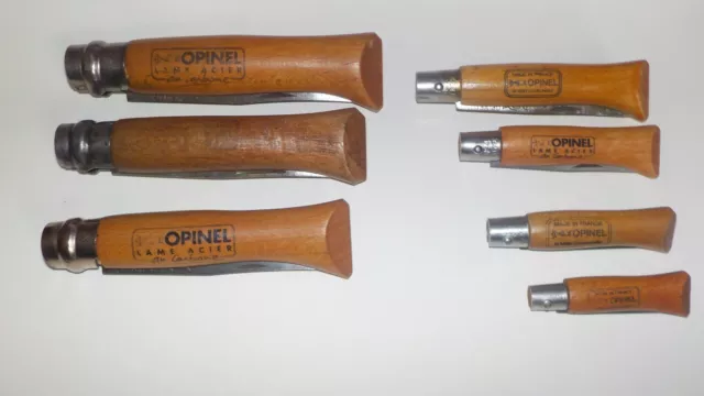 Lot De 7 Opinel n° 2 au n° 8 dont 3 Carbone