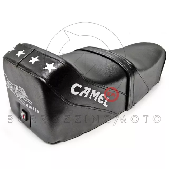 Sella Camel Vespa Px Arcobaleno 125 150 200 Tigre Telaio In Ferro Yankee Nera