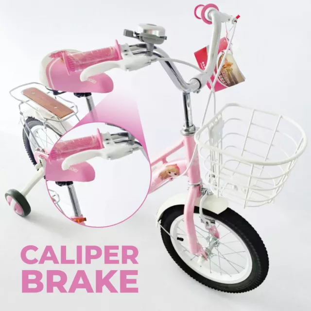 18 inch Girls Bike Children Bicycle with Stabiliser & Double Caliper Brakes 3