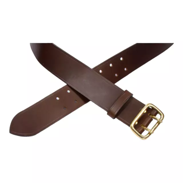 Sam Browne Duty 2″ wide Genuine Calf Leather Military Belt 3.5m Thick Leather