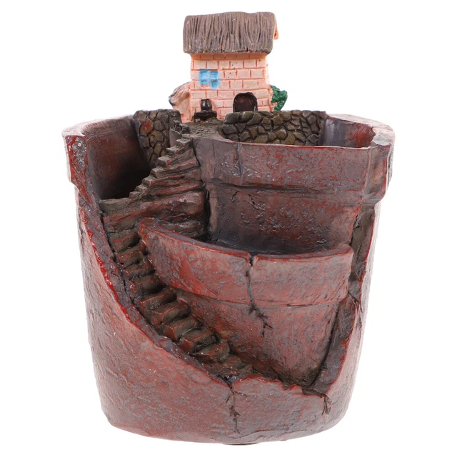 Set tavolo e sedie in miniatura da 3 pezzi K di ornamenti per mobili da giardino fata decorazione per la casa Micro paesaggio accessori per casa delle bambole  15