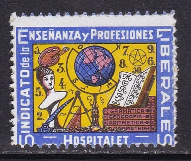 España - Guerra Civil - Hospitalet - Sindicato de la Enseñanza y Profesiones MNH