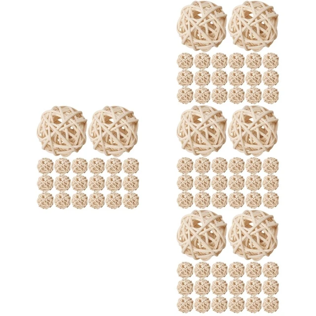 80 pcs Oil Diffuser DIY Aromatherapy Accessories Rattan Balls