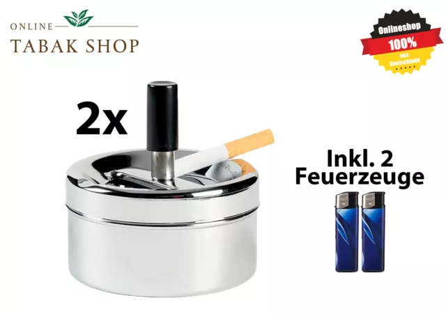 XXL WINDASCHENBECHER DREHASCHENBECHER Zigaretten Aschenbecher Drehascher  Modern EUR 6,95 - PicClick DE