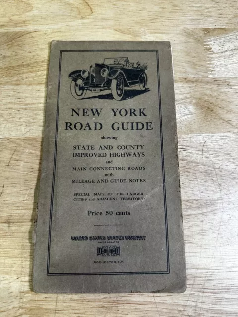 Antique United States Survey Company “New York Road Guide”