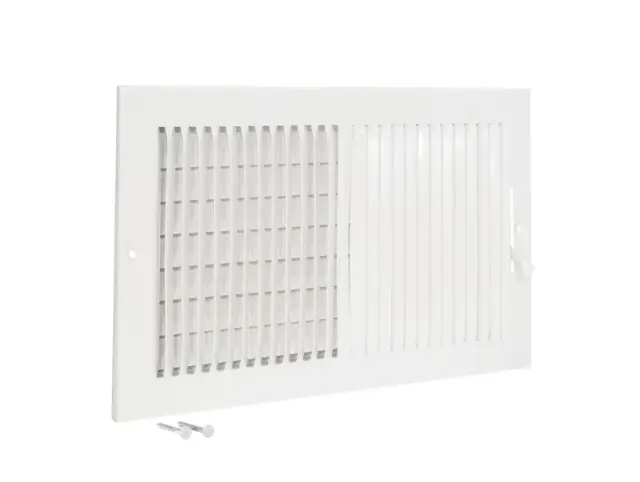 EZ-FLO 14 in. x 8 in. 2-Way Steel Wall/Ceiling Registered White (3 Pack)  61662