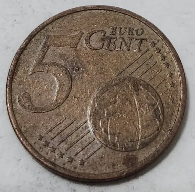 European Union (Austria) 🇪🇺 / 🇦🇹 Five (5) Euro Cents Coin 2002