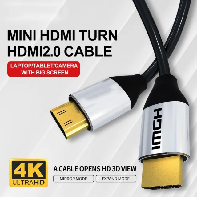 Audio vidéo Cordon d'adaptateur Mini câble HDMI vers HDMI 4K 1080P HD 2.0