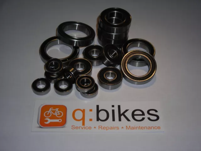 MAVIC Wheel Hub Bearings Kits (Road & Mountain Bikes) Chrome & Stainless Steel