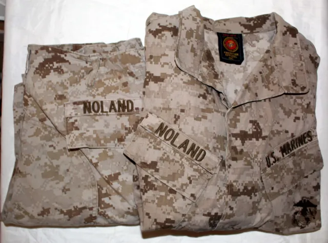 USMC Desert Uniform Set Size Med/Lg Nice! LOOK!